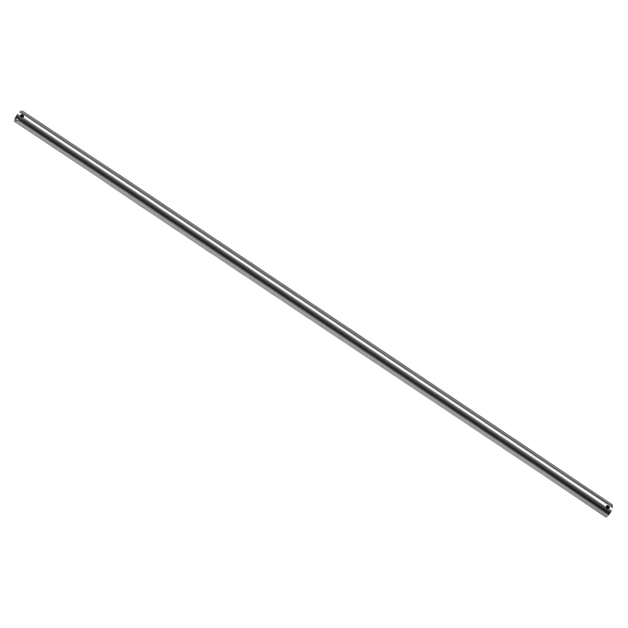 36-inch extended downrod in a sleek silver finish, designed for AC/DC motor ceiling fans to optimize airflow in rooms with high ceilings.