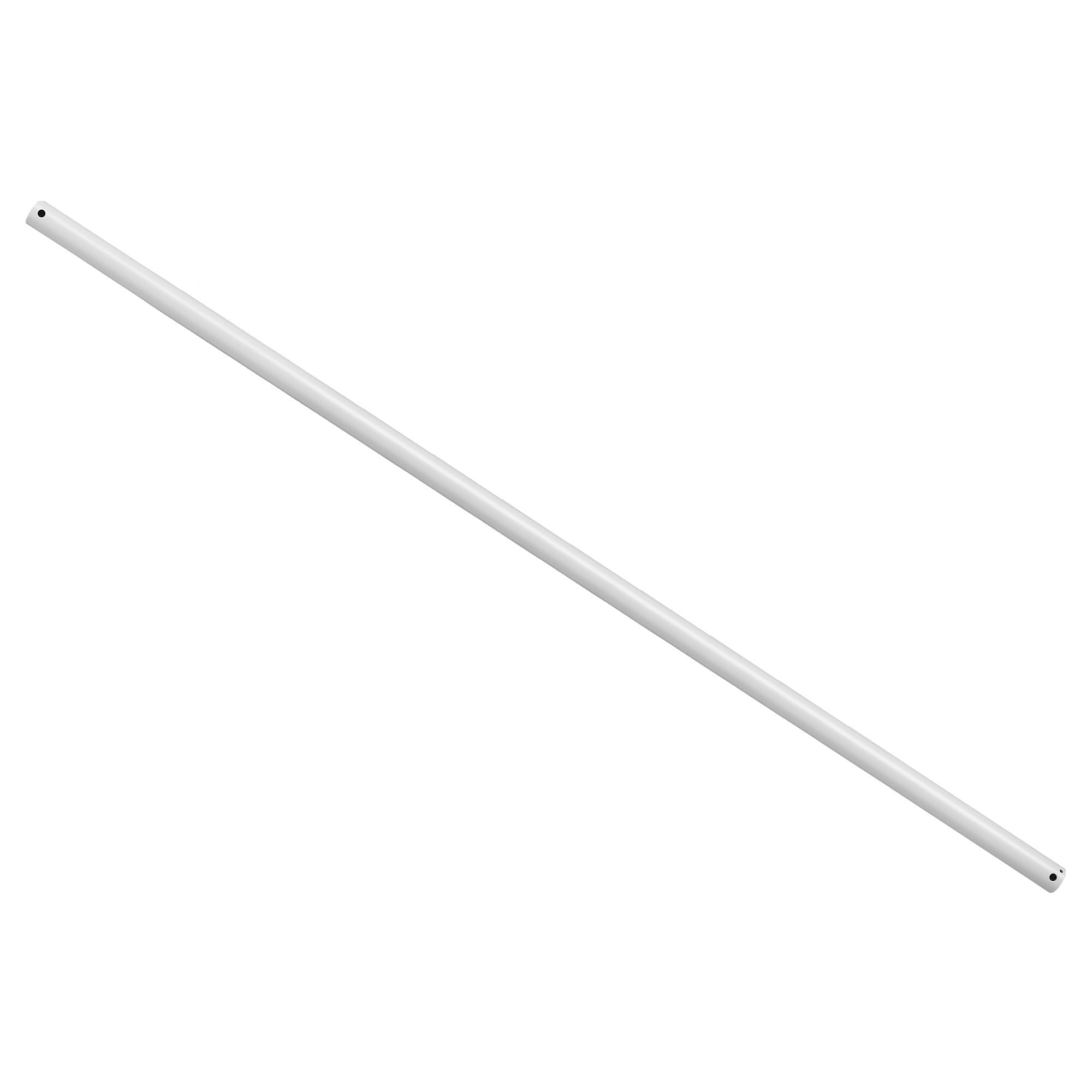 36-inch extended downrod in a clean white finish, compatible with AC/DC motor ceiling fans for enhanced performance in large spaces.