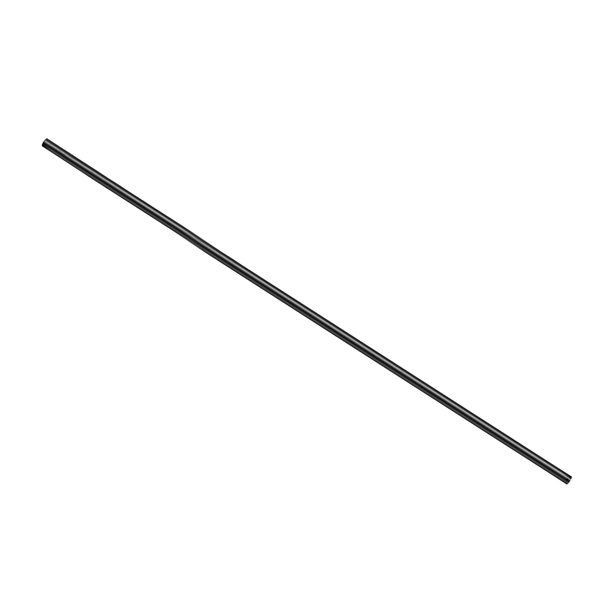 48-inch extended downrod in a modern black finish, designed for AC/DC motor ceiling fans to optimize airflow in large rooms with high ceilings.