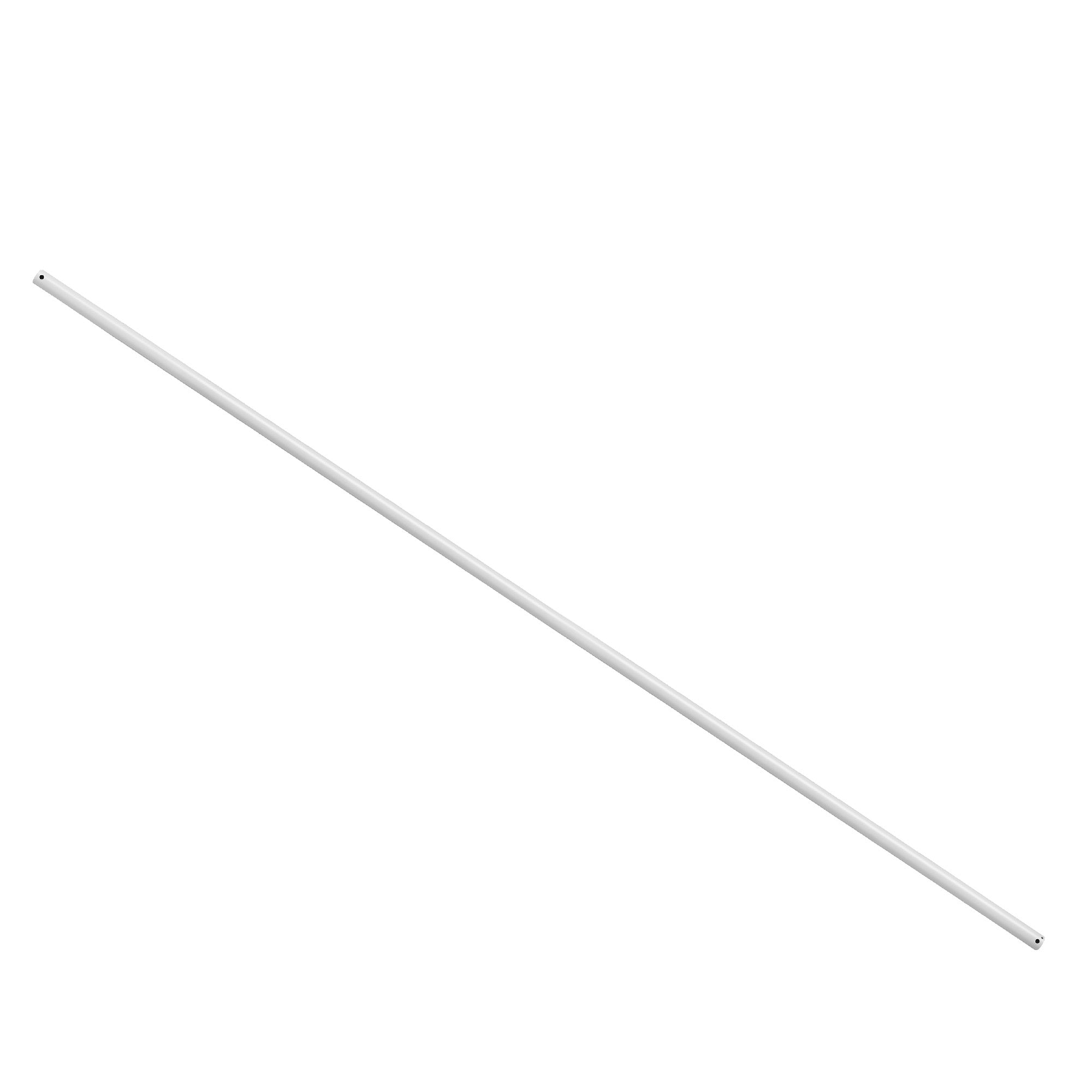 60-inch extended downrod in a sleek white finish, designed for AC/DC motor ceiling fans to optimize airflow in great size rooms with high ceilings.