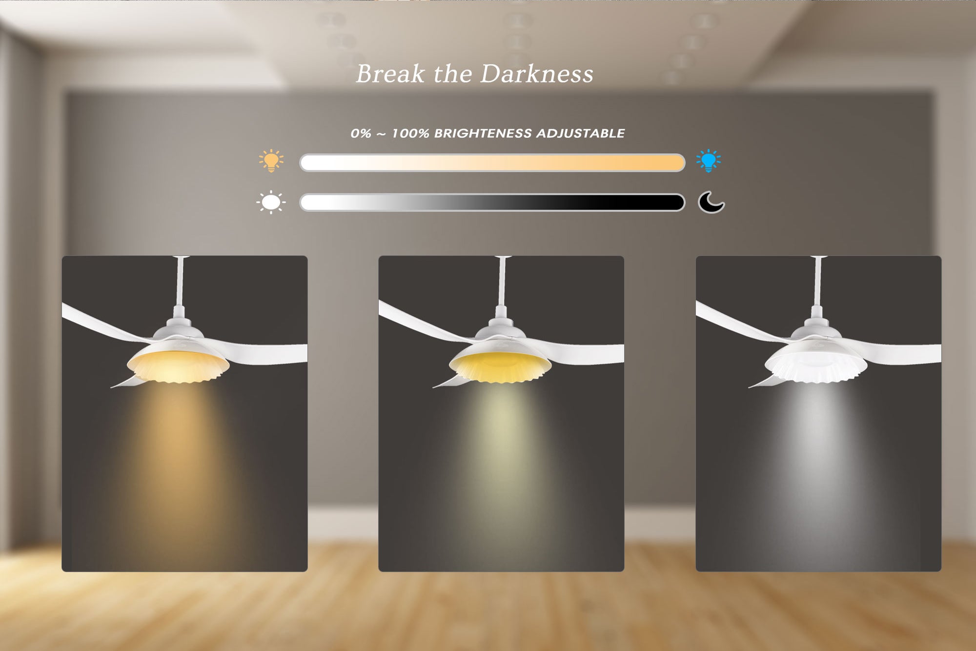 Carro-Smafan-Daisy-Indoor-Outdoor-Wifi-Ceiling-Fan-with-Dimmable-Modern-Multifunction-LED-Light-Kit