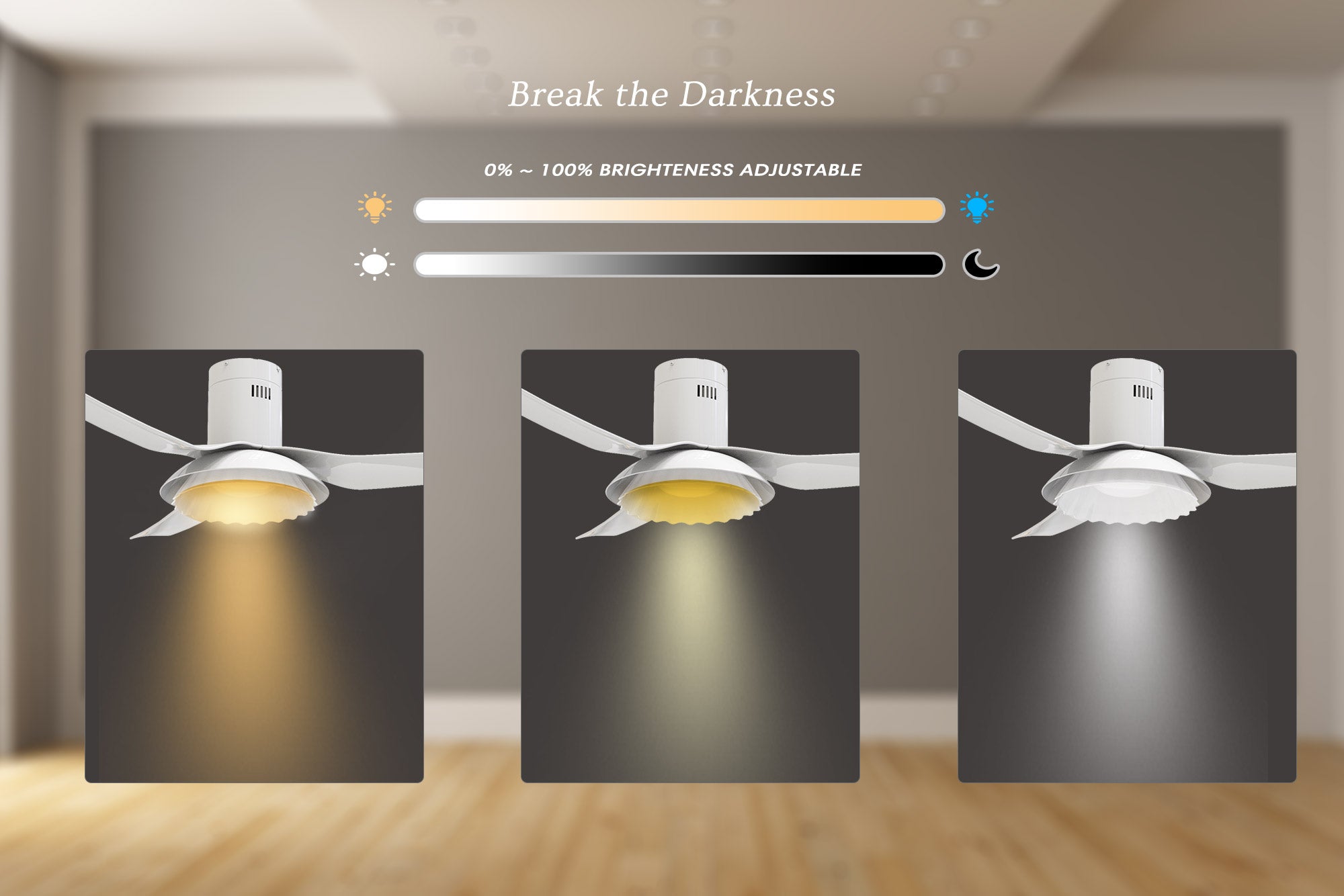Carro-Smafan-Daisy-Indoor-Outdoor-Wifi-Ceiling-Fan-with-Dimmable-Modern-Multifunction-LED-Light-Kit