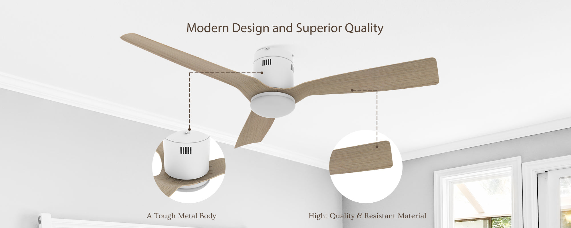 Carro-Smafan-Elite52-Smart-Ceiling-Fan-with-Remote-low-profile-brilliant-upscale-design-good-Reliable-Finest-Material