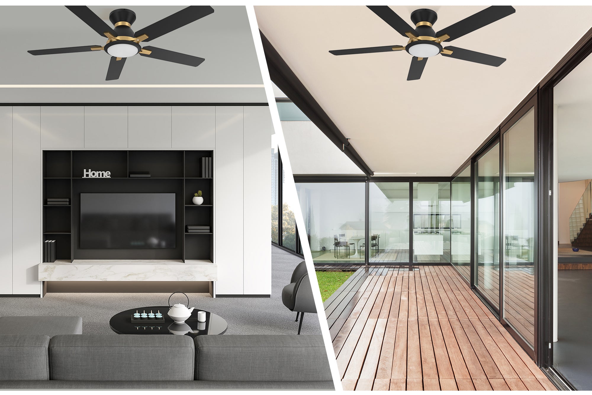 Carro-Smafan-Essex-Flush-Mount-Indoor-Outdoor-Smart-Ceiling-Fan-with-Remote-