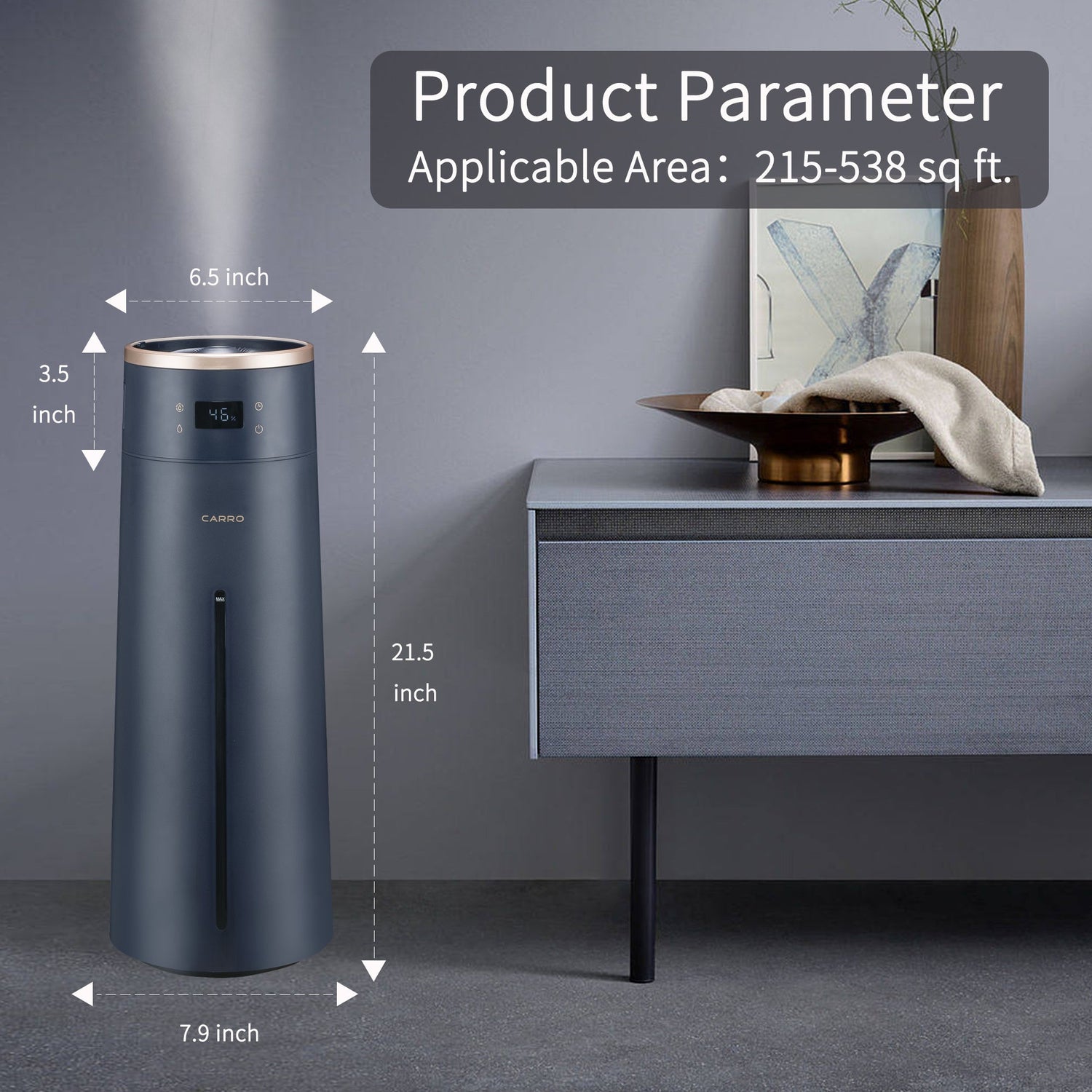 Blue humidifier product parameter