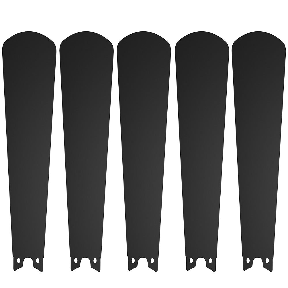 Wilkes 52 inch 5-Blade Smart Ceiling Fan Blades in modern Black