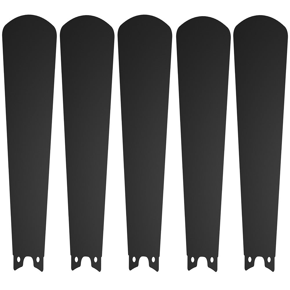 Wilkes 56 inch 5-Blade Smart Ceiling Fan Blades in modern Black