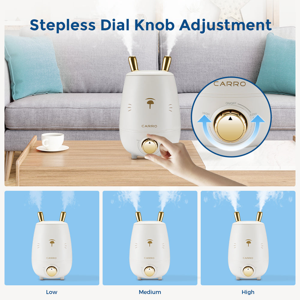 Zukis Humidifier for Bedroom 0.8 Gal Cool Mist Top Fill Essential Oil Diffuser