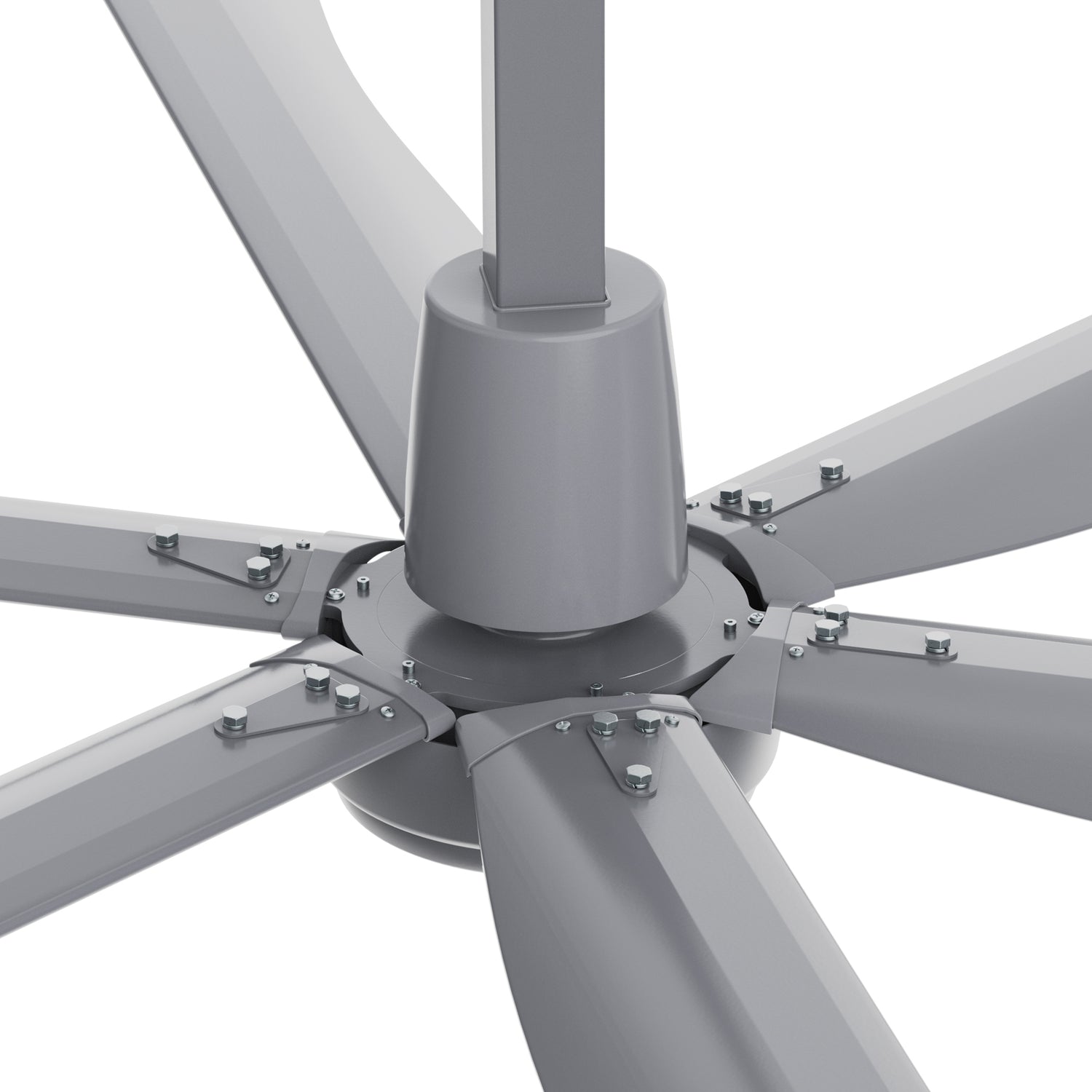 Close-up view of the 10ft industrial fan&