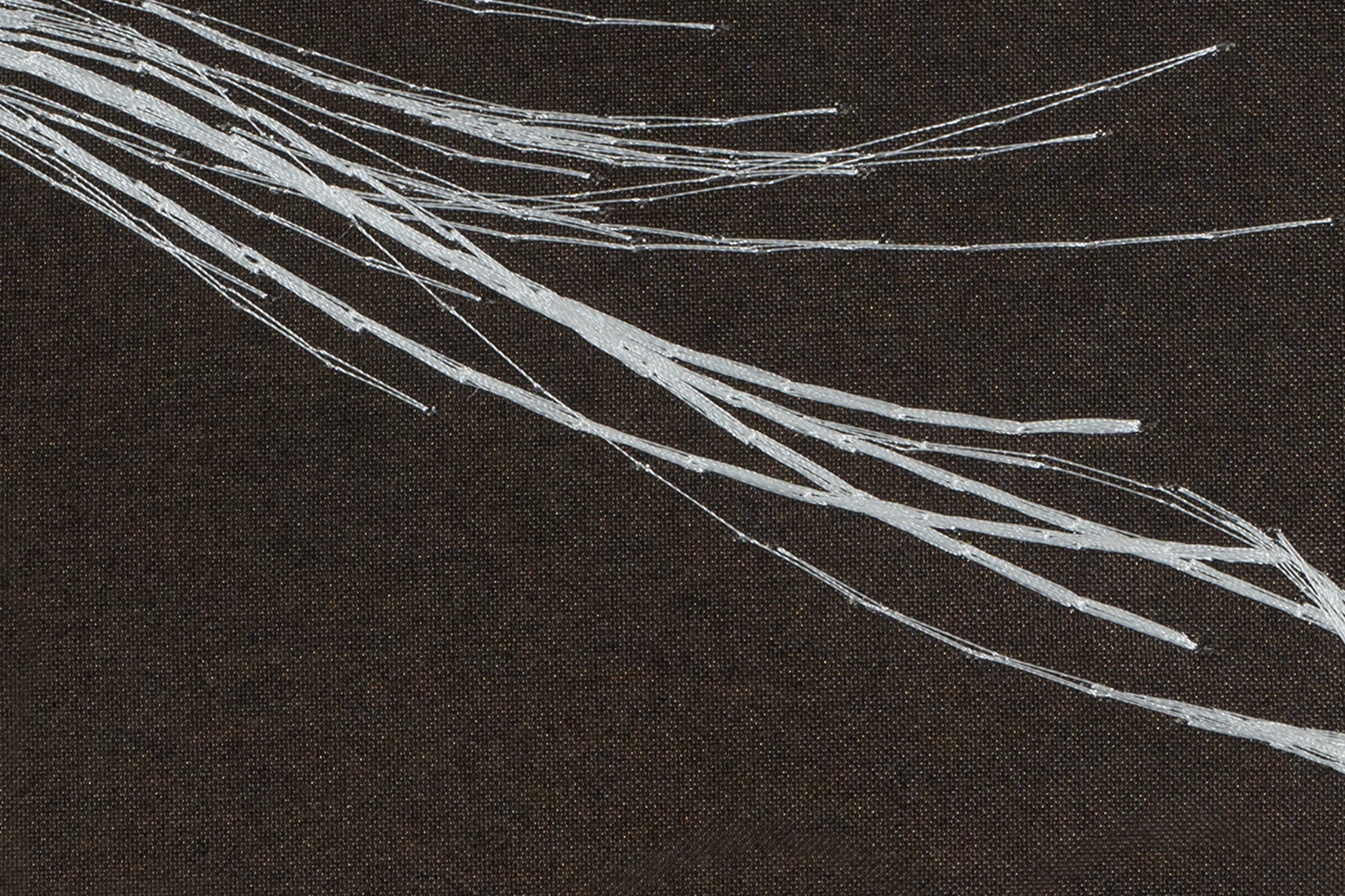 Through the process of embroidery, the entire artwork displays the fish tail in the way of meticulous brushwork art.