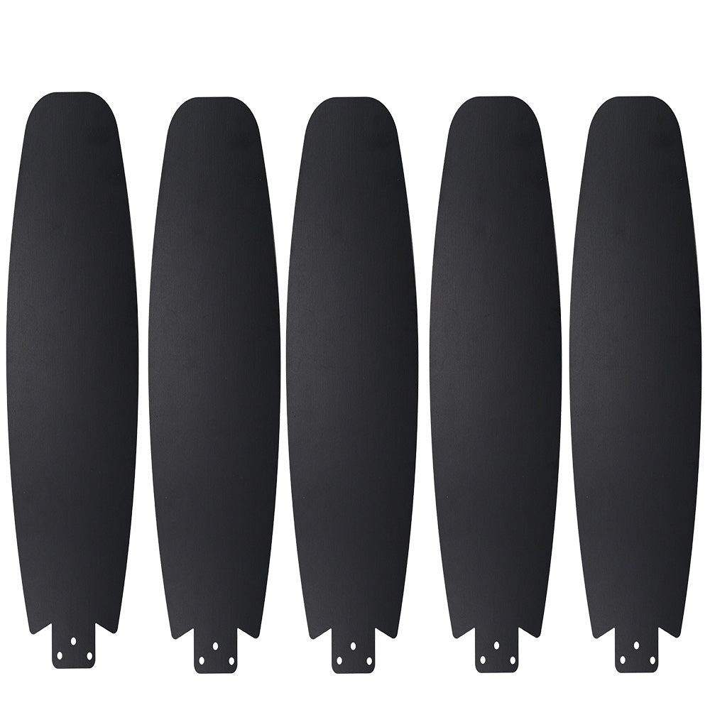 Levi 48 inch 5-Blade Smart Ceiling Fan Blades in black