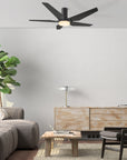 Maclean 52 inch Remote Flush Mount Ceiling Fan with Light