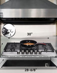 Sabroso 30" Gas Downdraft Cooktops with 5 Burner