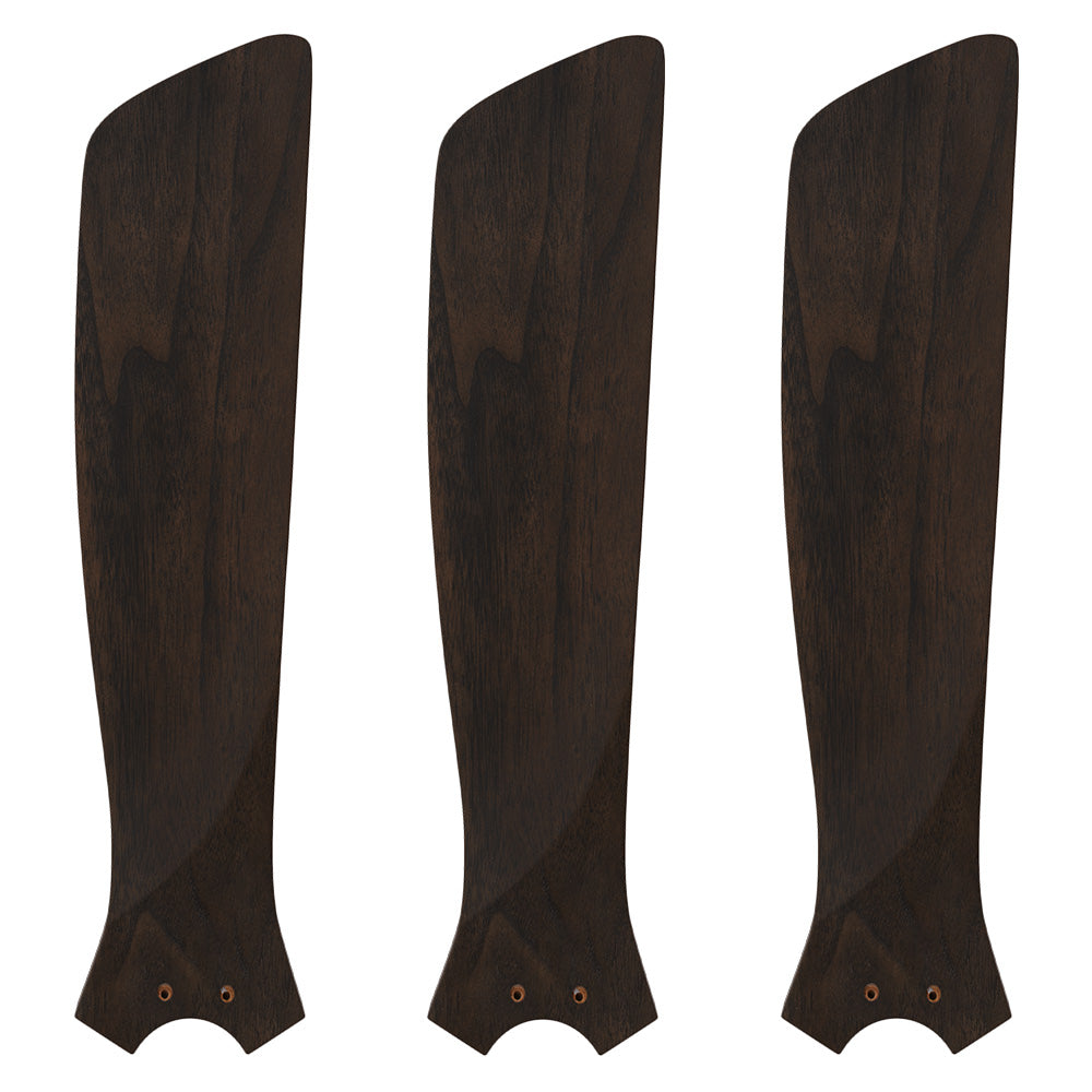 Sawyer 48 inch 3-Blade Smart Ceiling Fan Blades in brown walnut