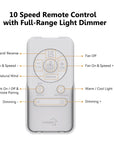 Smafan Carro 10 speed remote control with full-range light dimmer.