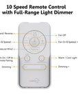 Lainey 52 inch Low Profile Remote Ceiling Fan with Light