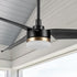 With a downrod, this Attis outdoor ceiling fan with 3 blades can be angled mounted in your patio.