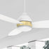 Carro Bretton 48 inch smart outdoor ceiling fan with White finish, elegant Plywood blades and has an integrated 4000K LED cool light.