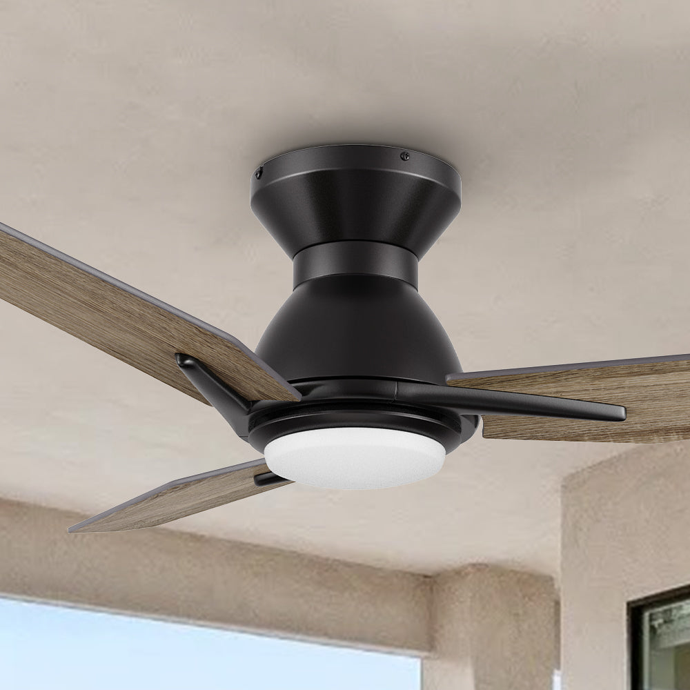 Carro Smafan Brooks 48 inch smart ceiling fans design with wood finish, use elegant Plywood blades and has an integrated 4000K LED daylight.