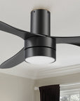 Carro Coleman 52 inch smart ceiling fan low profile design, with black finish, strong ABS blades and integrated 5700K LED day light.