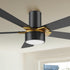 Carro Duluth 52 inch smart ceiling fan with Black and gold finish, elegant Plywood blades and integrated 4000K LED cool light.