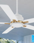 Smafan Essex 52 inch downrod smart ceiling fans with remote. with an integrated 4000K LED daylight.