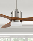 This Eton low-profile outdoor ceiling fan features a reversible motor and smart home functions, making it a versatile and stylish addition to any outdoor living area