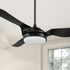 The Falkirk 52 inch smart ceiling fan with light design with Black finish, very strong ABS blades and an integrated 4000K LED cool light.