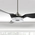 Smafan Icebreaker 56 inch smart ceiling fan in Silver Black, integrated 4000K LED light kit.