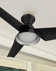Smafan Jett 52 inch smart ceiling fan designed with Black and gold finish, strong ABS blades and integrated 4000K LED daylight.