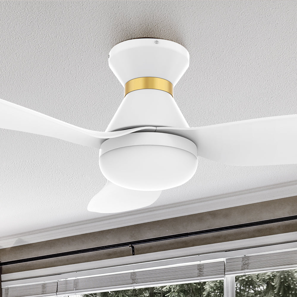 Carro Joliet smart ceiling fan with 3 blades and a 45-inch blade sweep with a swift modern appearance.