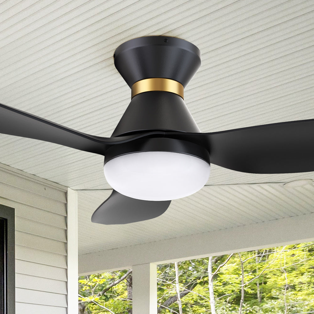 Carro Joliet smart ceiling fan with 3 blades and a 45-inch blade sweep with a swift modern appearance.
