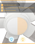 Carro Kalmar 60 inch remote control ceiling fan design with an integrated 4000K LED cool light.
