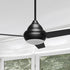 Smafan Konfor 52 inch ceiling fans design with black finish, elegant plywood fan blades and integrated 3000K LED warmlight.