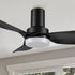 Smafan Prescott 45 inch smart ceiling fan features a crisp and black finish with elegant blades and modern accents to perfectly complement the décor of your preference.
