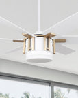 Carro Sennin 52 inch ceiling fans design with White finish, use elegant Plywood blades and has an integrated 6000K LED daylight.
