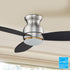 Smafan 52 inch Trendsetter smart ceiling fan designed with silver and black finish, elegant Plywood blades and integrated 4000K LED daylight.
