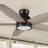 A pristine dark wood exterior, elegant plywood blades, and a charming LED lighting come together to create the subtle yet refined Treyton 52 inch pull chain ceiling fan.