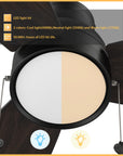 Carro Troyes 48 inch pull-chain ceiling fan with 1300 lumens LED light kit, 50,000+ Hours Light Life Span.