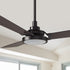 Carro Viter smart ceiling fan with light designed with dark wood finish, elegant Plywood blades, Glass shade and integrated 4000K LED daylight.