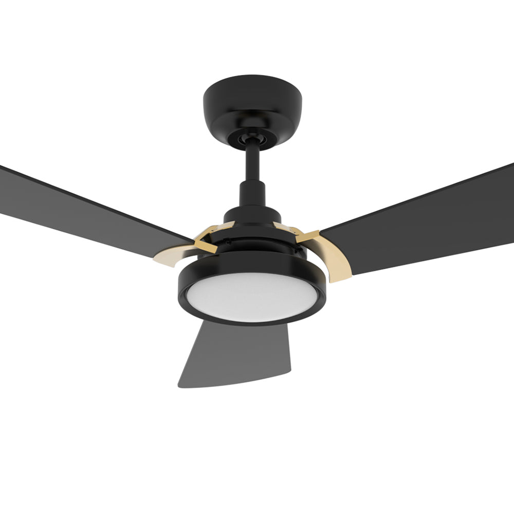 Carro Ceiling Fan Light Cover for Viter Smart Fans, black and gold design.