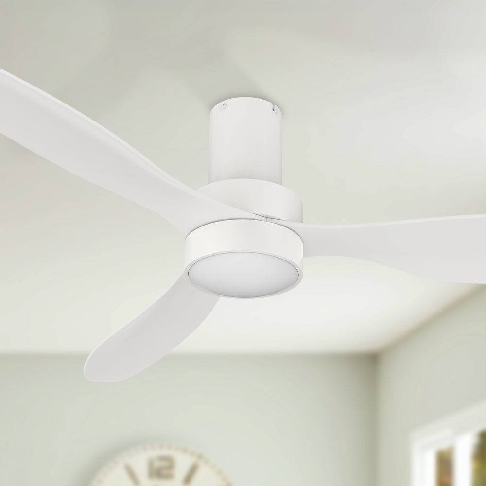 This Coleman 52" smart ceiling fan keeps your space cool, bright, and stylish. It is a soft modern masterpiece perfect for your indoor living spaces. This Wifi smart ceiling fan is a simplicity designing with white finish, use very strong ABS blades and has an integrated 5700K LED day light. The fan features Remote control, Wi-Fi apps, Siri Shortcut and Voice control technology (compatible with Amazon Alexa and Google Home Assistant ) to set fan preferences.