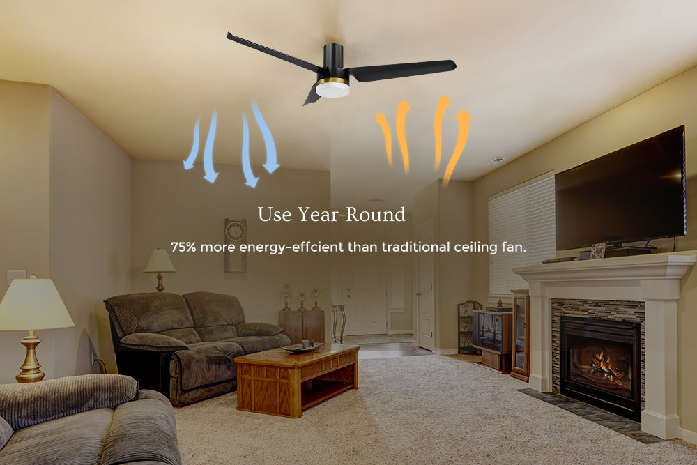 Smafan-Topeka-52-Outdoor-Low-Profile-Fan-with-Light,-Works-with-Alexa-summer-and-winter-mode
