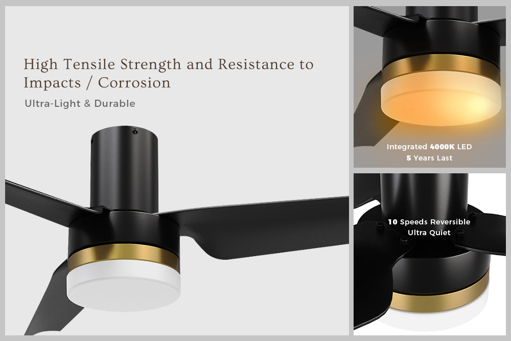 Smafan-Topeka-52-Outdoor-Low-Profile-Fan-with-Light,-Works-with-Alexa-whisper-quiet-dc-motor