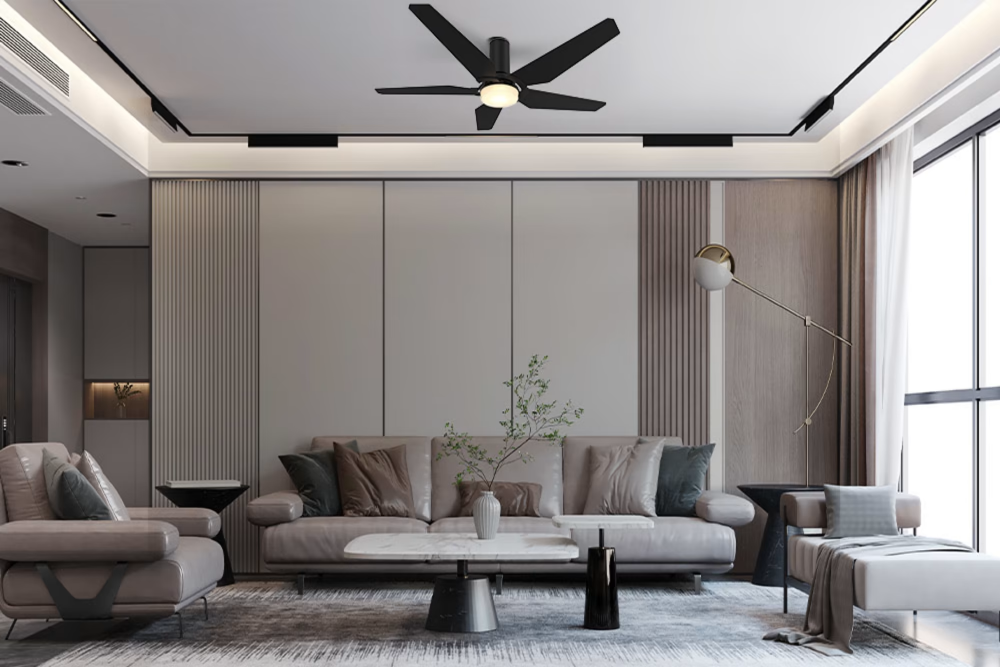 Smafan-Voyager-Flash-Mount-Outdoor-Smart-Ceiling-Fan-with-LED-Light-Remote-Control