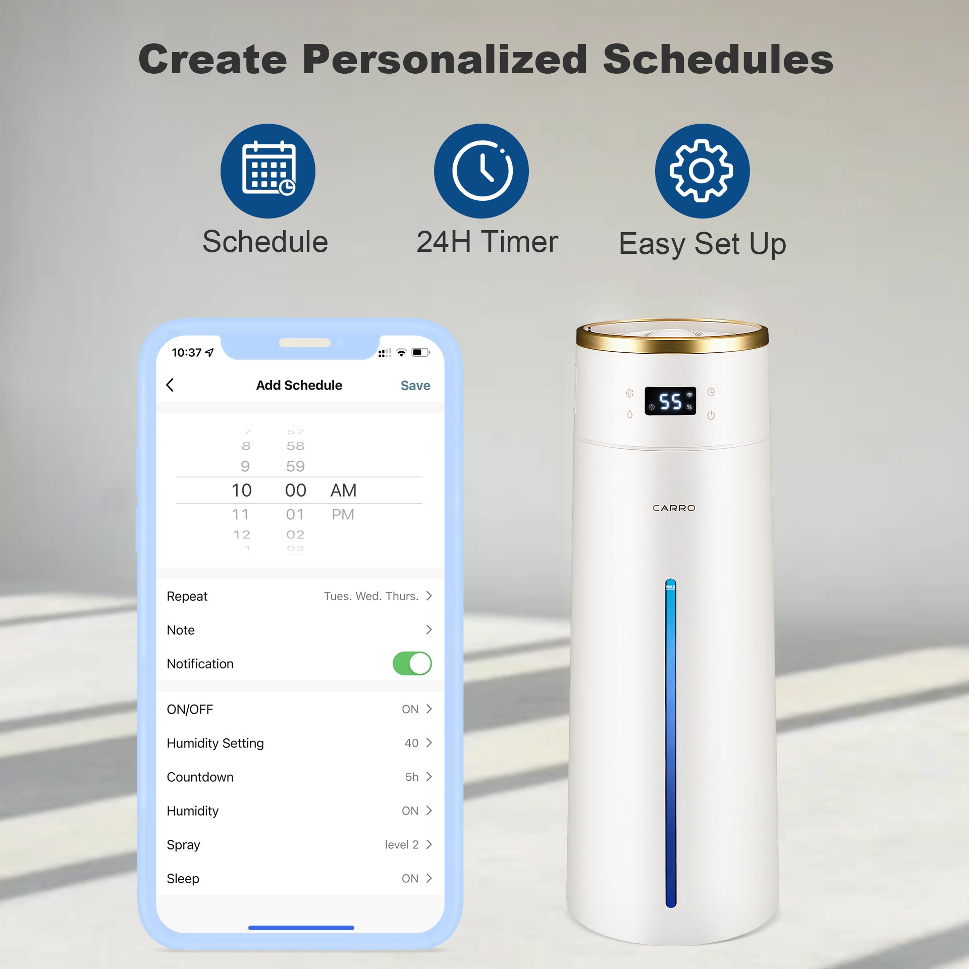 feature about humidifier