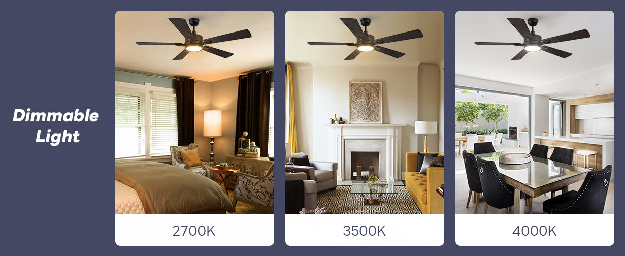 remote ceiling fan with dimmable light is suitable for your bedroom and living room application