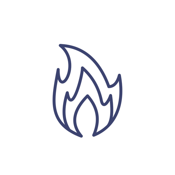 Fire icon about cooktop faster ignition system concept