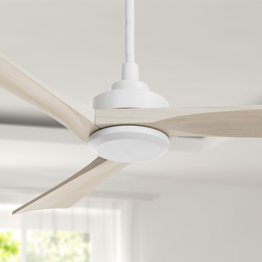 Downrod mounted luxury with the 52in Ceiling Fan. Reversible DC motor, modern design, and Solid Wood blades for a sophisticated touch.