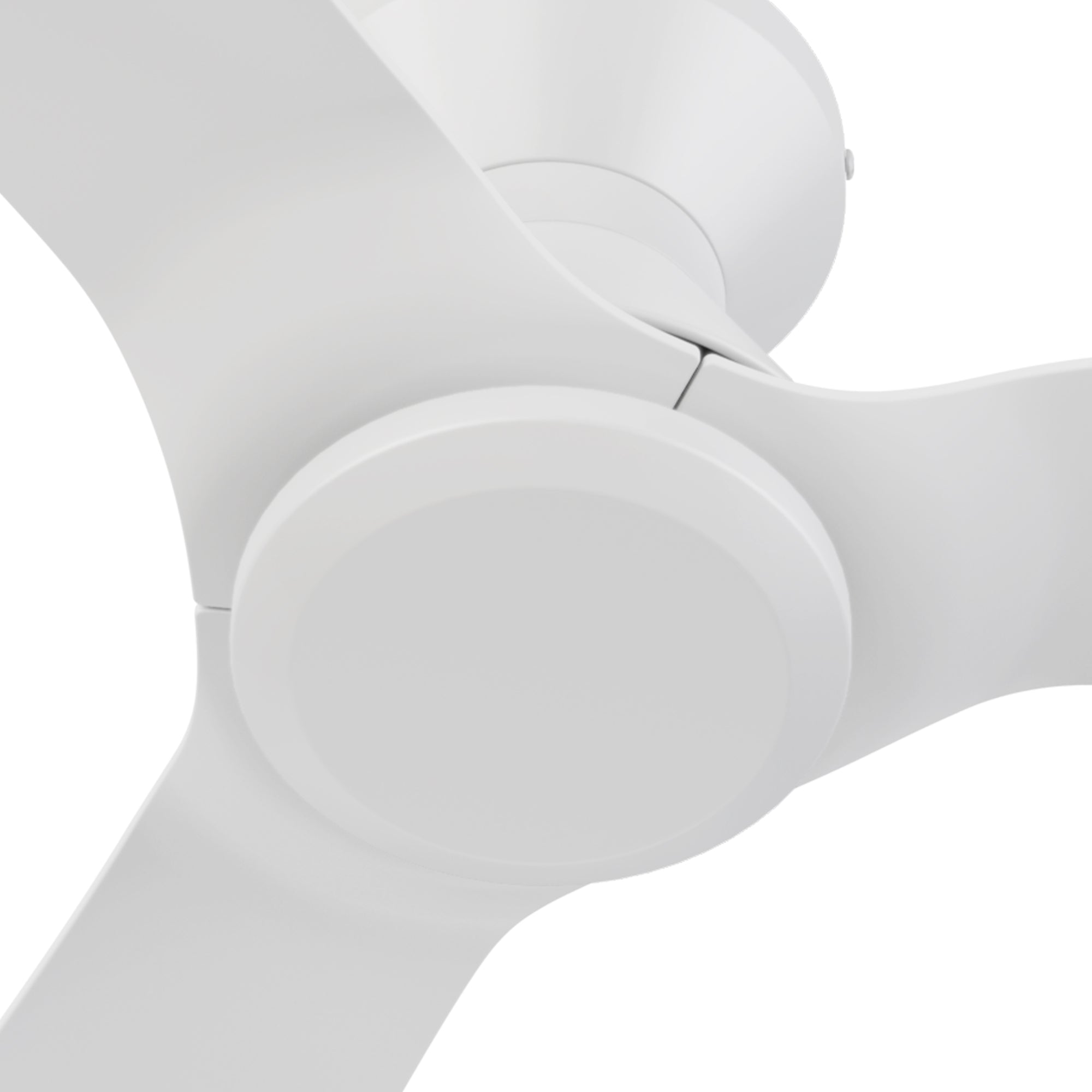 white remote ceilign fan features detail